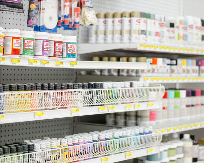 Get craft paint like Mod Podge, HomeFront, Folk Art, and glitter spray paint at Smith & Edwards!