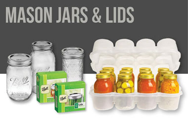 Shop Mason Jars, Canning Jar Lids & Rings, and Mason Jar Storage Boxes