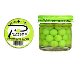 Pautzke® Ball O' Fire Salmon Eggs - Chartreuse Garlic 1 oz
