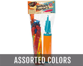 Toysmith® Rocket Balloons - Assorted Colors 
