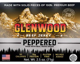 Glenwood Peppered Beef Jerky - 2.5 oz.