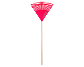 Ace® 24 In. Plastic Leaf Rake with Wood Handle