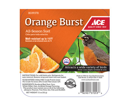 Ace® Orange Burst Suet Cake - 11 oz.