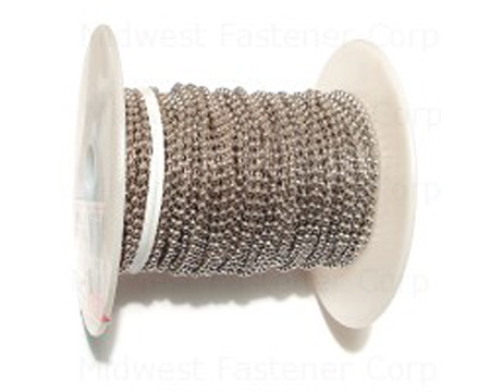 Midwest Fastener® Nickel Ball Chain by the Foot - Size #3
