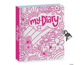 My Diary® Lock & Key Diary - Rainbow World