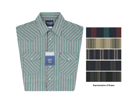 Wrangler® Men's Western Big & Tall Long Sleeve Striped Shirts - Assorted