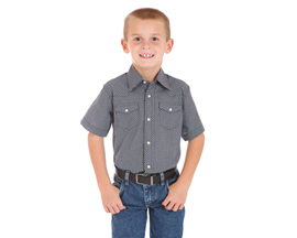 Wrangler® Boy's Western Dress Short-Sleeve Shirt