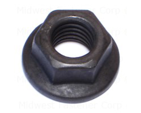 Midwest Fastener® Class 10 Black Phosphate Flange Nut - 10mm