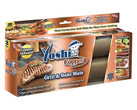 Yoshi Copper Grill & Bake Mats - 2 pack