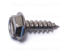 Midwest Fastener® Stainless Steel Slotted Hex Washer Sheet Metal Screws 