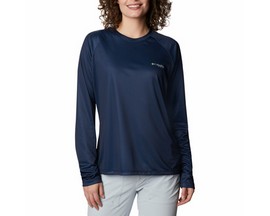 Columbia® Women's Tidal Tee Fish Flag™ Long Sleeve T-Shirt - Navy