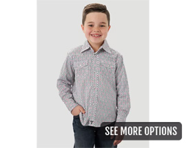 Wrangler® Boy's 20X® Advanced Comfort Western Snap Print Floral Shirt