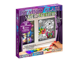 Stained Glass Enchanted Garden Suncatchers - 12 pack