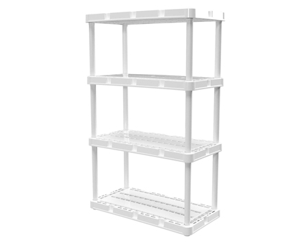 Gracious Living Knect-A-Shelf 48 in. H X 24 in. W X 12 in. D Resin Shelving Unit