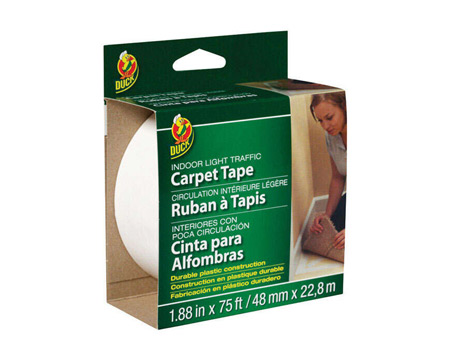 Duck 1.88 in. W X 75 ft. L Reversible Scrim Indoor Carpet Tape