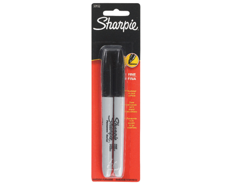 Sharpie® Black Fine Tip Permanent Marker 2 pk