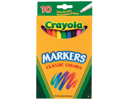 Crayola® Classic Colors Assorted Fine Tip Markers - 10 pack