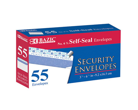 BAZIC® 3/4 Self-Seal Security Envelope