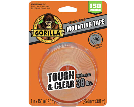 Gorilla® Double Sided 1 in. W X 150 in. L Mounting Tape Clear