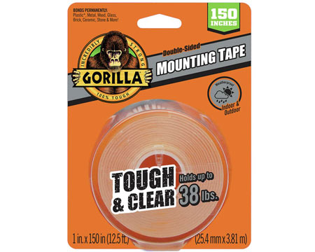 Gorilla® 1 in. x 12.5 ft. Double-Sided Mounting Tape - Clear