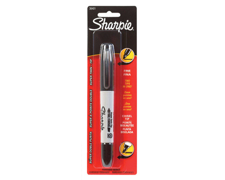 Sharpie® Twin Tip Black Fine and Chisel Tips Permanent Marker 1 pack
