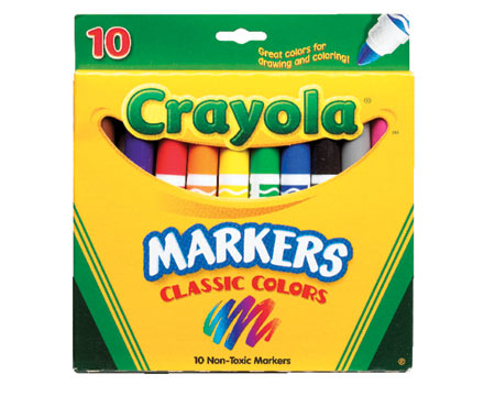 Crayola® Classic Colors Assorted Broad Tip Markers - 10 pack