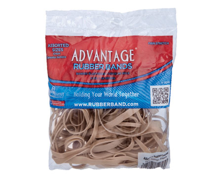 Advantage® Firm Stretch Rubber Bands - Assorted Sizes