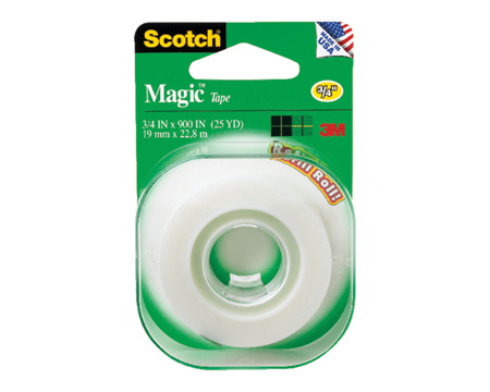 Scotch® Magic Clear Tape Roll - 0.75 in. x 25 yd.