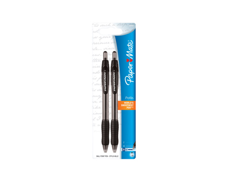Paper Mate® Profile 1.4mm Retractable Black Ball Point Pens - 2 pack