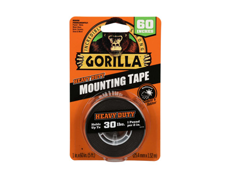 Gorilla® 1 in. x 5 ft. Double-Sided Mounting Tape - Black