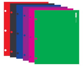 Bazic® Laminated 2-pocket Portfolios Folders - Assorted Colors