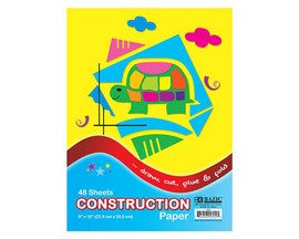 Bazic® 9 in. x 12 in. Construction Paper Sheets - Assorted Colors