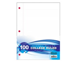 Bazic® Loose Leaf College Ruled Filler Paper - 100 count