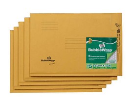 Duck 10.5 in. W X 15 in. L Yellow Padded Envelope 5 pk