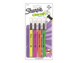 Sharpie® Clear View Neon Color Assorted Chisel Tip Highlighter 4 pk