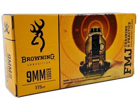 Browning® 9mm Luger FMJ Training & Practice Ammunition