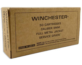 Winchester® 9mm Luger FMJ Service Grade™ Ammunition