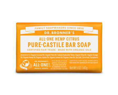 Dr. Bronner's® 5 oz. Pure Castile Bar Soap - Orange Citrus