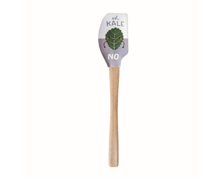 Tovolo® Spatulart Mini Silicone Spatula with Wood Handle - Kale Yeah