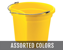 K&D Equestrian 20 Qt. Flat Back Silver Line Bucket - Assorted Colors