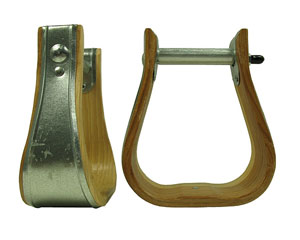 Wood Bell Bottom Stirrups - Choose Tread Size