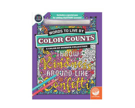 MindWare® Color By Number Color Counts: Glitter Words To Live By