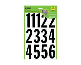 Hy-Ko® Self-Adhesive 3 in. Numbers Set - Black & White Vinyl