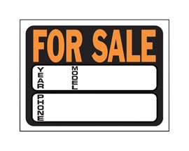 Hy-Ko® Tape-On 8.5x12 in. Classic Orange & Black Plastic Sign - Car For Sale