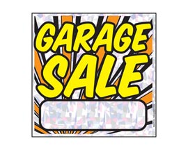 Hy-Ko® Tape-On 12.75x13 in. Prismatic Plastic Sign - Garage Sale