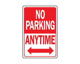Hy-Ko® Heavy Duty 18x12 in. Metal Highway Sign - No Parking Anytime