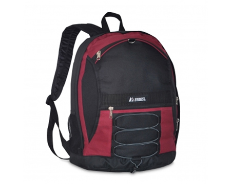 Everest® Two-Tone Backpack With Mesh Pockets - Assorted Colors