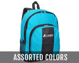 Everest® Backpack with Front & Side Pockets - Assorted Colors