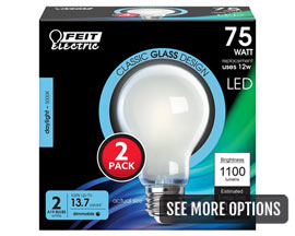 Feit Electric® 75 Watt Equivalent Dimmable A19 LED Light Bulbs - 2 Pack