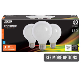Feit Electric® 60 Watt Equivalent Dimmable G25 Powdered LED Light Bulbs - 3 Pack